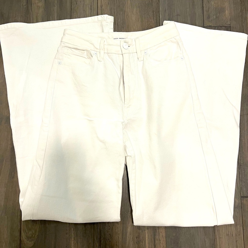 EUC Good American Good Waist Palazzo jeans
